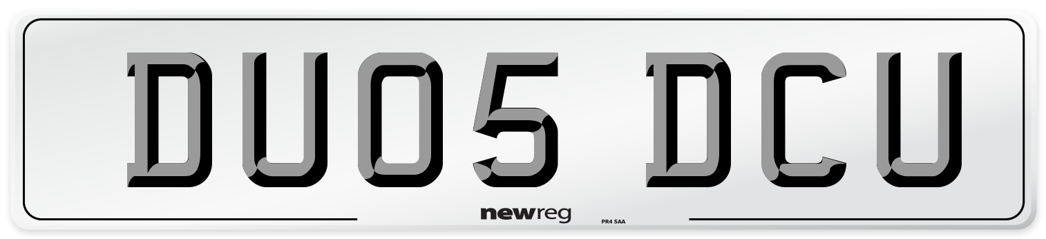 DU05 DCU Number Plate from New Reg